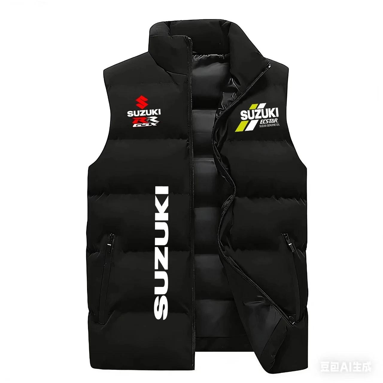 Gilet thermique unisexe avec logo Suzuki 2026 et fermeture éclair, vêtement de sport d'extérieur pou