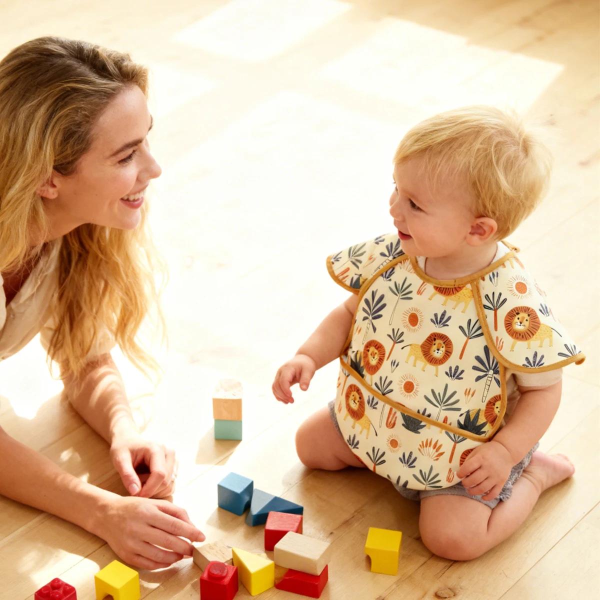 Bavoirs réutilisables Elinfant imperméables - Design de mode mignon pour l'alimentation des bébés et enfants