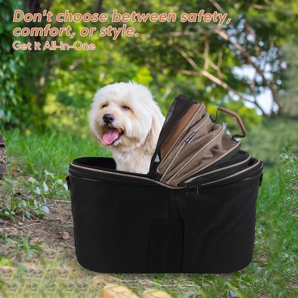 Panier de vélo arrière rembourré confortable pour chien, panier de siège de banlieue pour animaux de