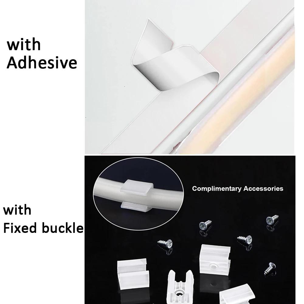 Bande LED COB étanche 220V avec interrupteur marche/arrêt, ruban Flexible pour chambre à coucher, cu