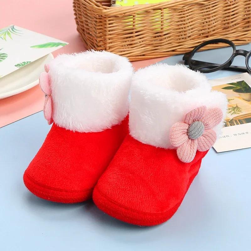 Nouvelle mode chaussures confortables nouveau-né bébé filles garçons chaussons souples solide pompon
