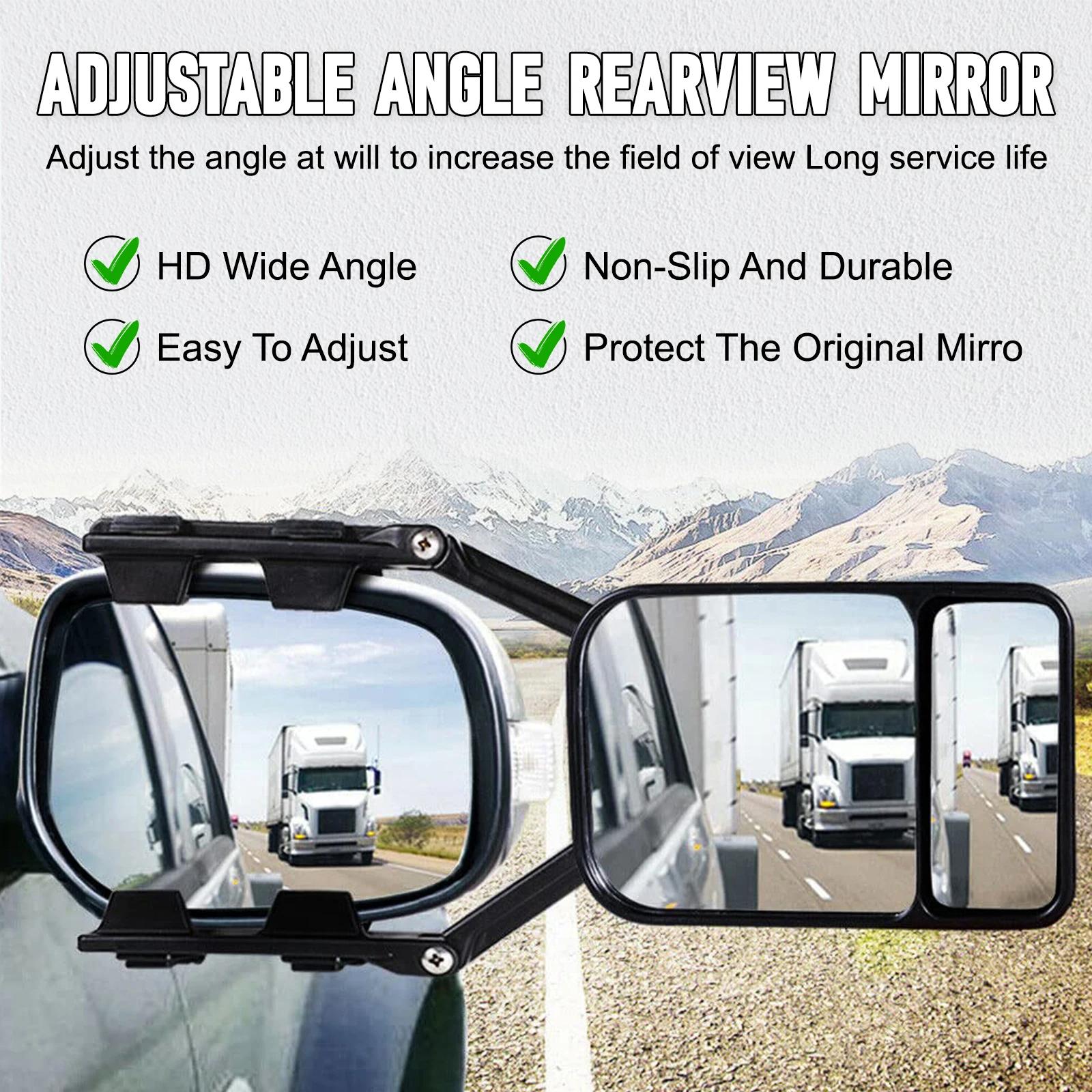Rétroviseur de remorquage universel pour caravane et voiture, sangle d'extension réglable pour doubl