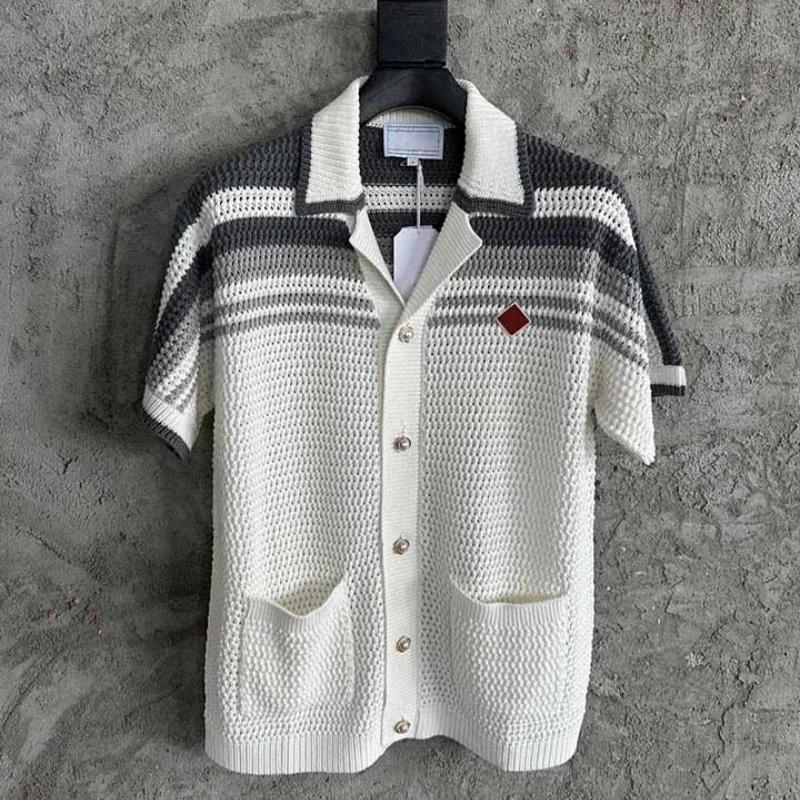 Pull en tricot rayé de qualité supérieure 1:1 avec logo Casinoblank, pour femmes et hommes, t-shirt
