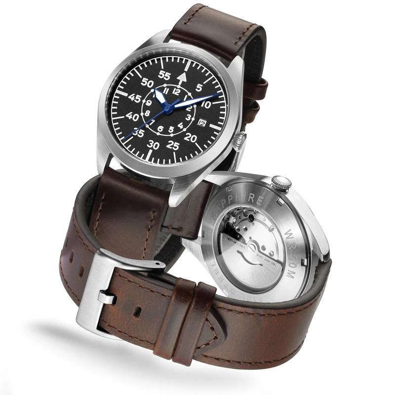 Flieger Montre pilote A Type B aviateur champ automatique Reloj Piloto Relogio Montre-bracelet mécan