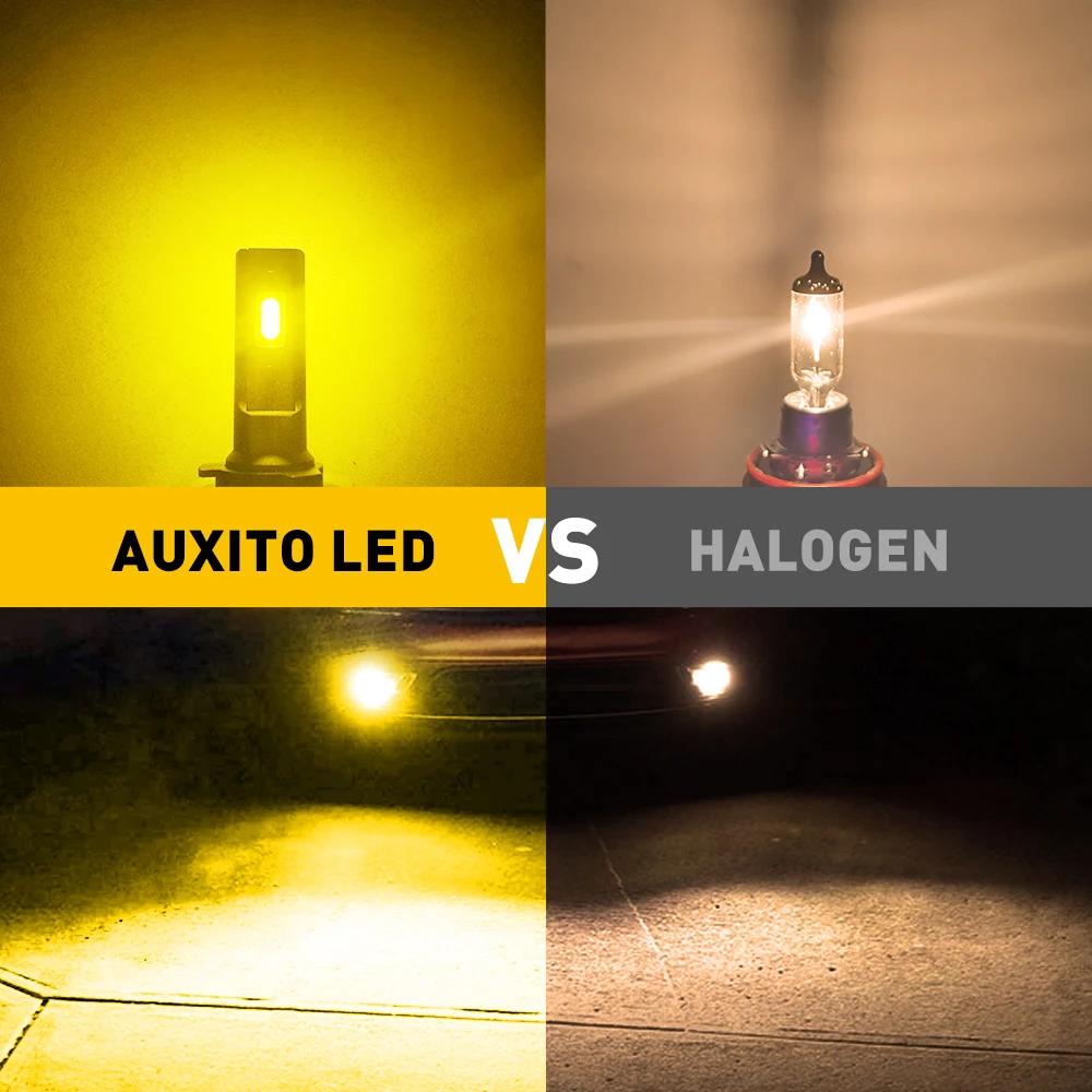 AUXITO 2 pièces feu antibrouillard de voiture H11 H8 LED Canbus sans erreur H10 H16(JP) H27 880 LED