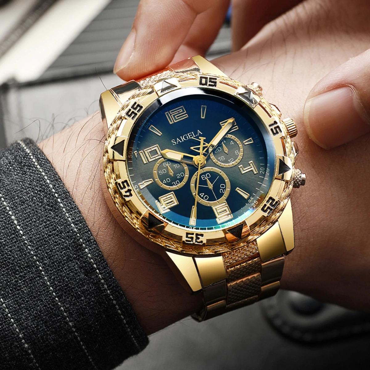 4 pièces/ensemble montres pour hommes mode cadran arabe bracelet en acier montre à Quartz ensemble (