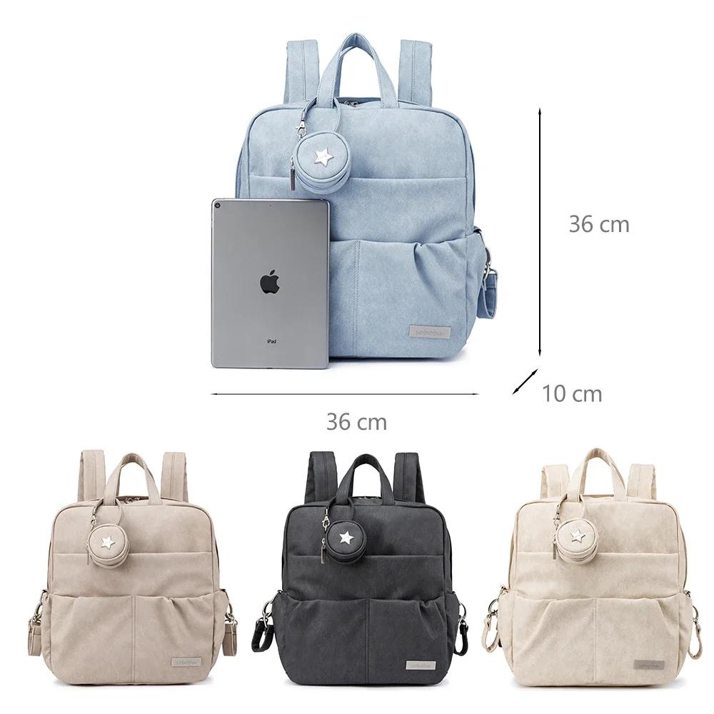 Sac à dos à couches Soboba grande capacité - Sac étanche élégant avec porte-sucette pour nouveau-né