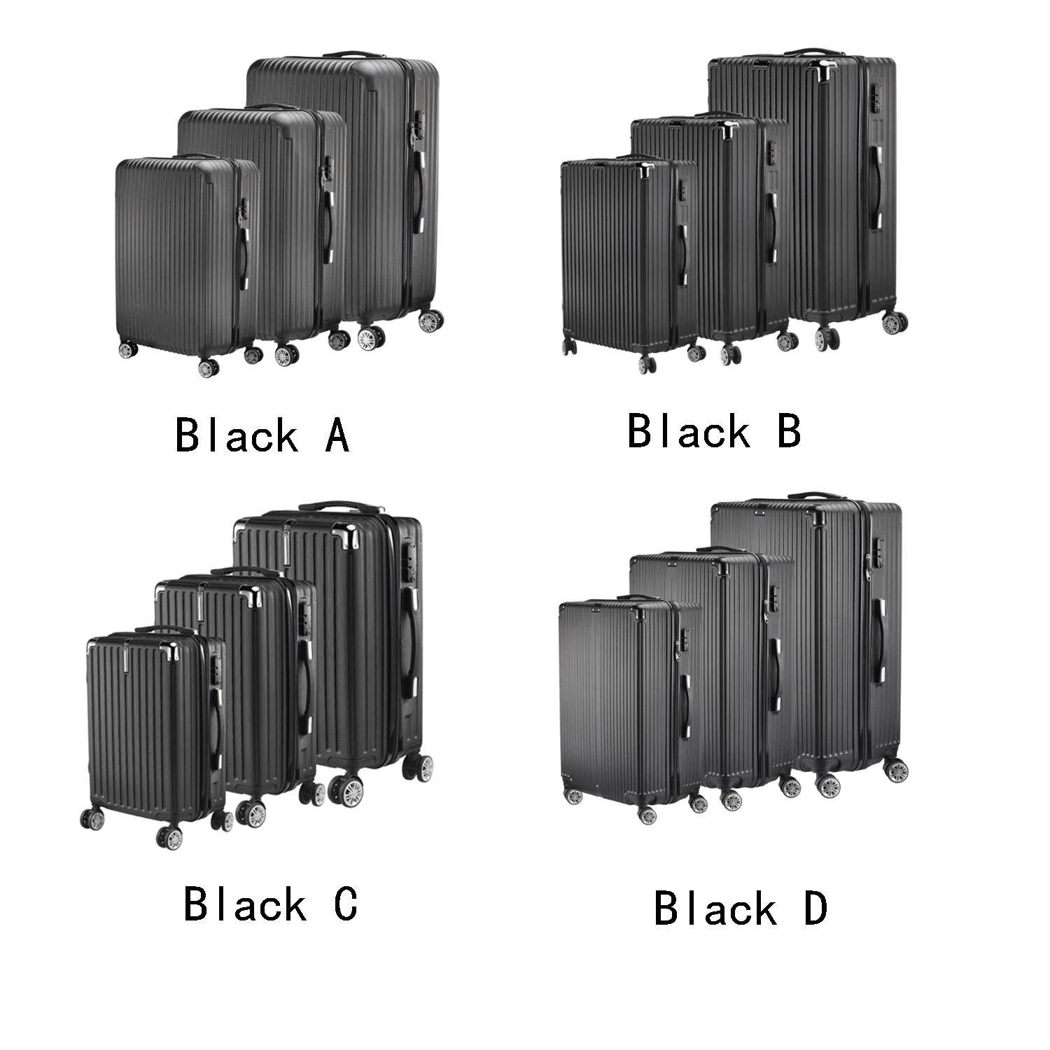Ensemble de bagages Fangange 3 pièces, roues silencieuses universelles, avec serrure à combinaison,