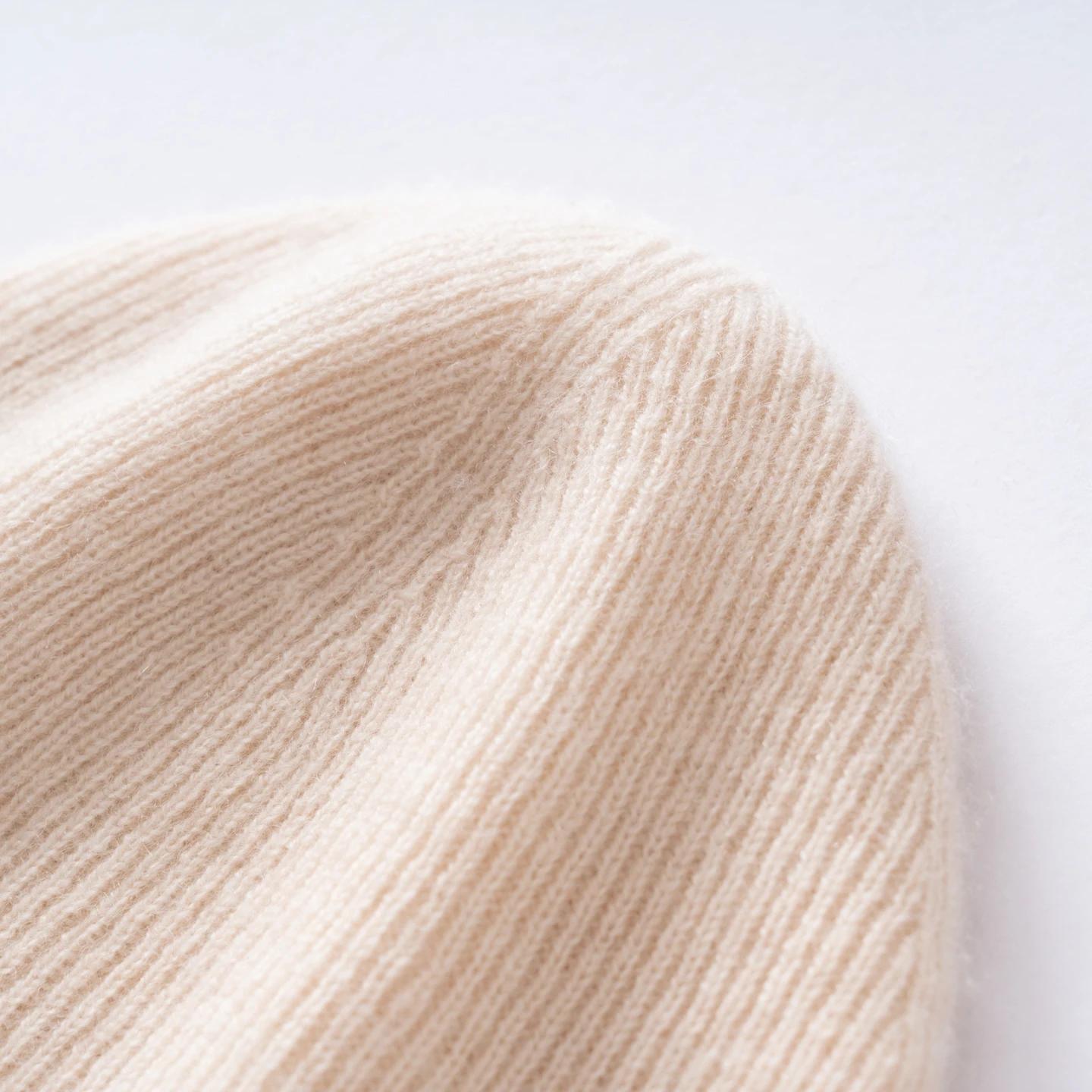 Bonnet tricoté en cachemire 100% de haute qualité pour hommes/femmes, couleur unie, chaud et décontr