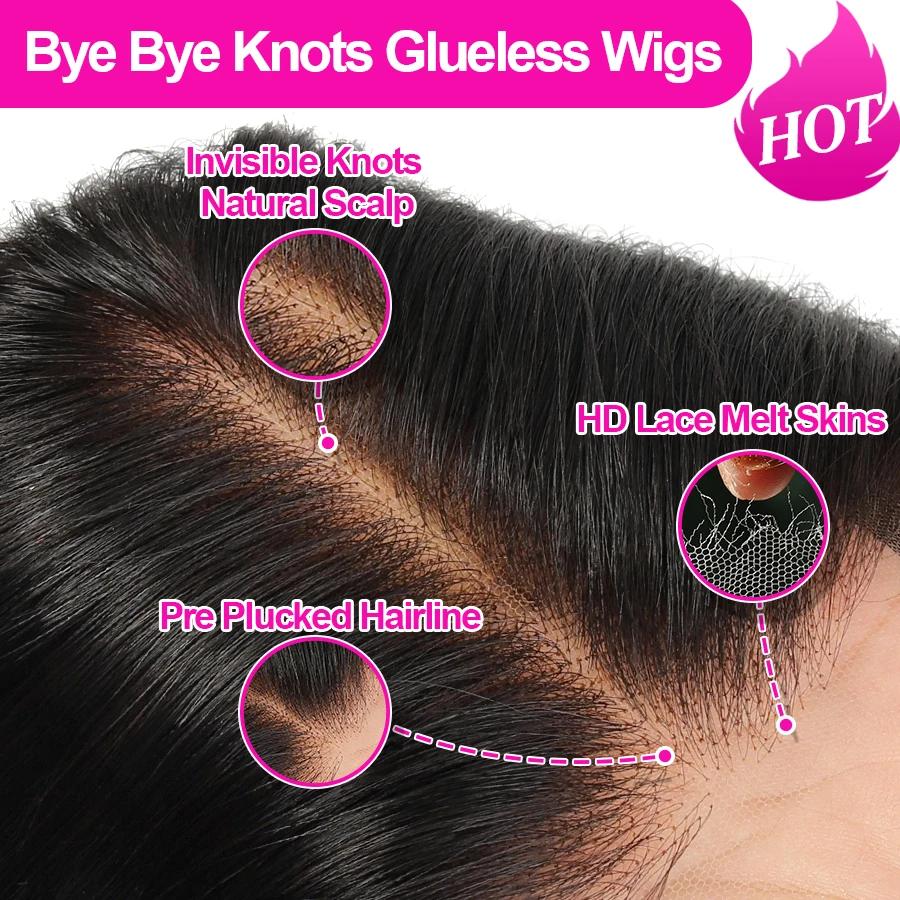Perruque Lace Front Wig Naturelle Soyeuse, Cheveux Lisses, 13x6, 250%, 34 Pouces, Cuir oral elu Natu