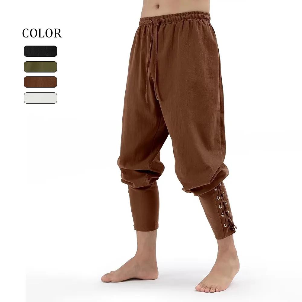 Bas en coton viking médiéval vintage pour hommes, mode d'Halloween, printemps, été