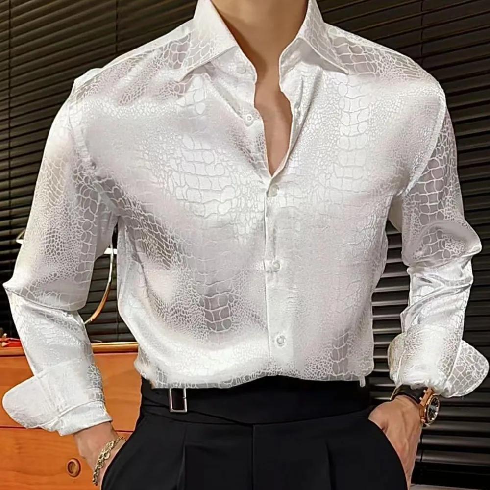 Col à revers à manches longues rétro imprimé léopard chemise britannique polyvalent chemise décontra