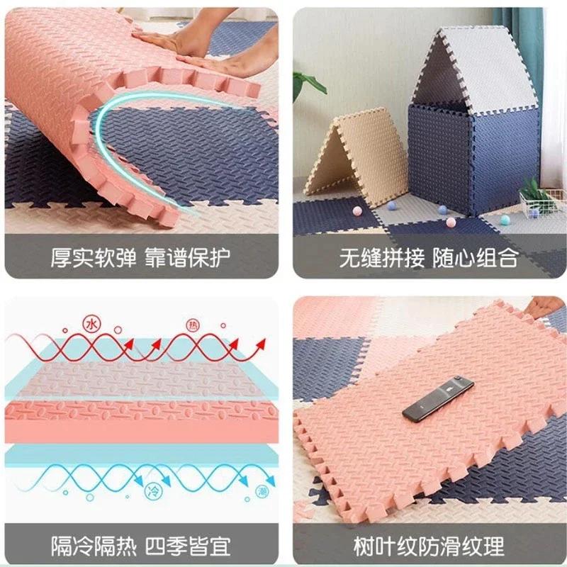 Tapis de jeu en mousse pour bébé, 16 pièces, tapis de Puzzle pour enfants, carreaux d'exercice imbri