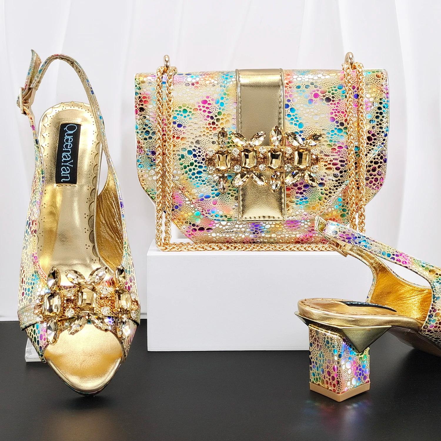 Doershow – ensemble de chaussures et sacs de style africain pour femmes, de haute qualité, bleu ciel