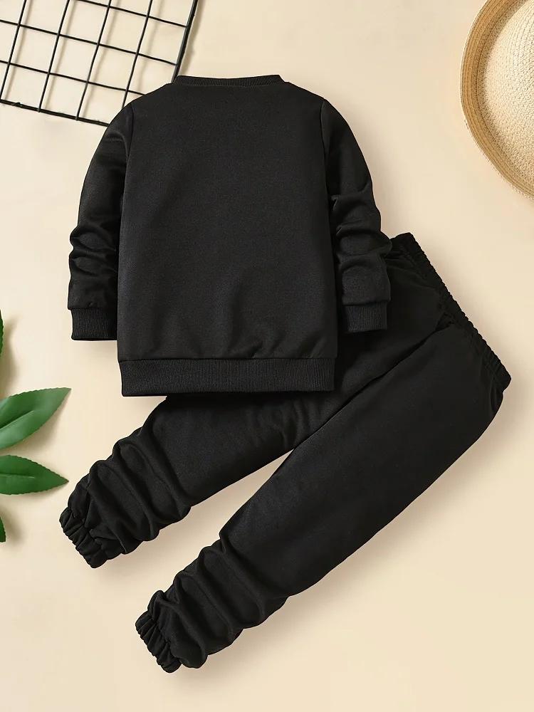 Ensemble vêtements automne enfants garçons filles, sweat-shirt araignée pull pantalon costume 2 pièces