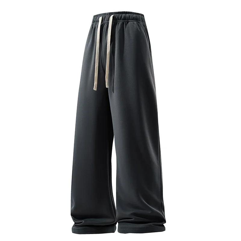 Pantalon à jambes larges pour hommes, mode décontractée, respirant, survêtement polyvalent, élastiqu
