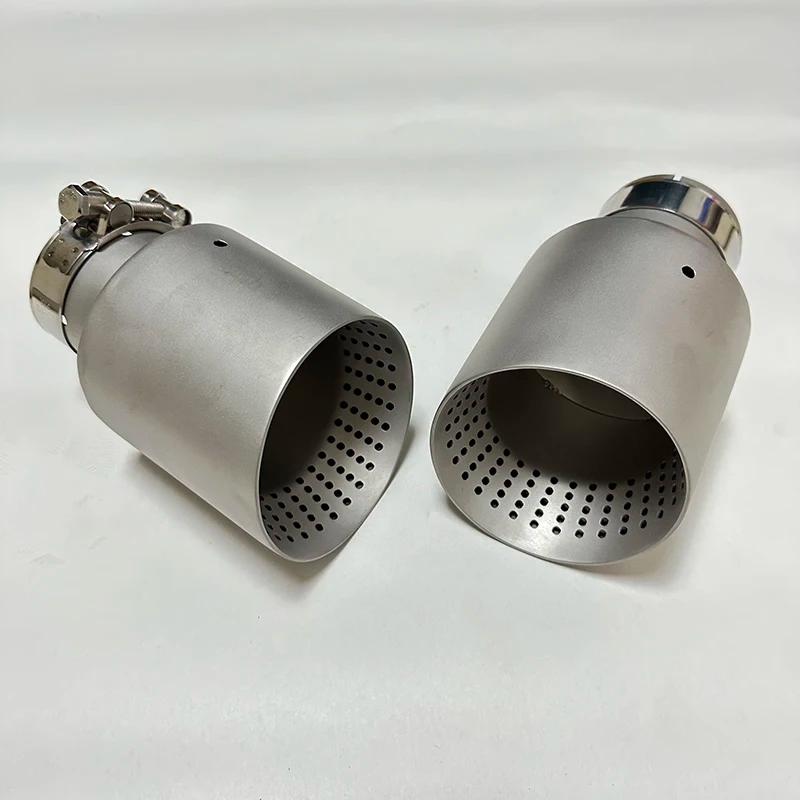 1 pièces accessoires de voiture buse d'échappement mat 304 acier inoxydable système de silencieux de
