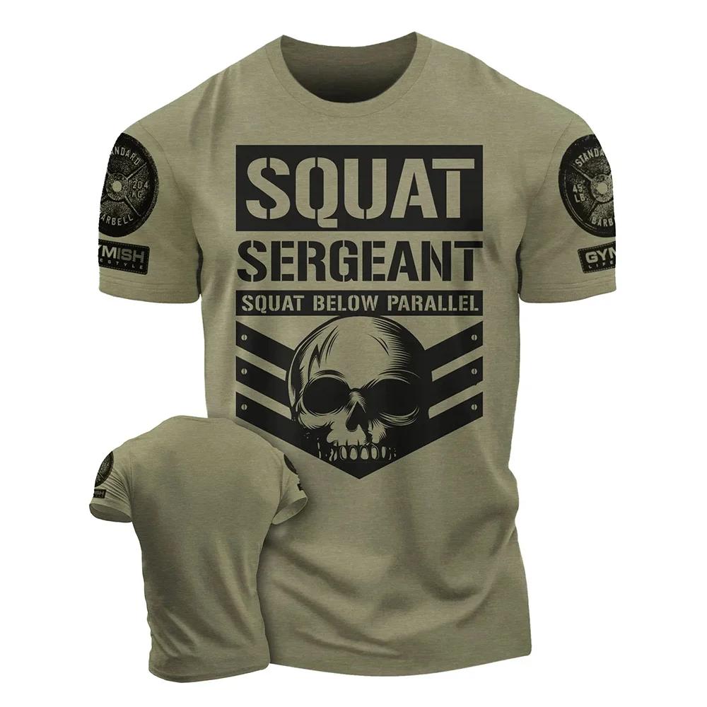 T-shirt d'entraînement imprimé en 3D pour hommes, T-shirt à manches courtes de gymnastique amusant,