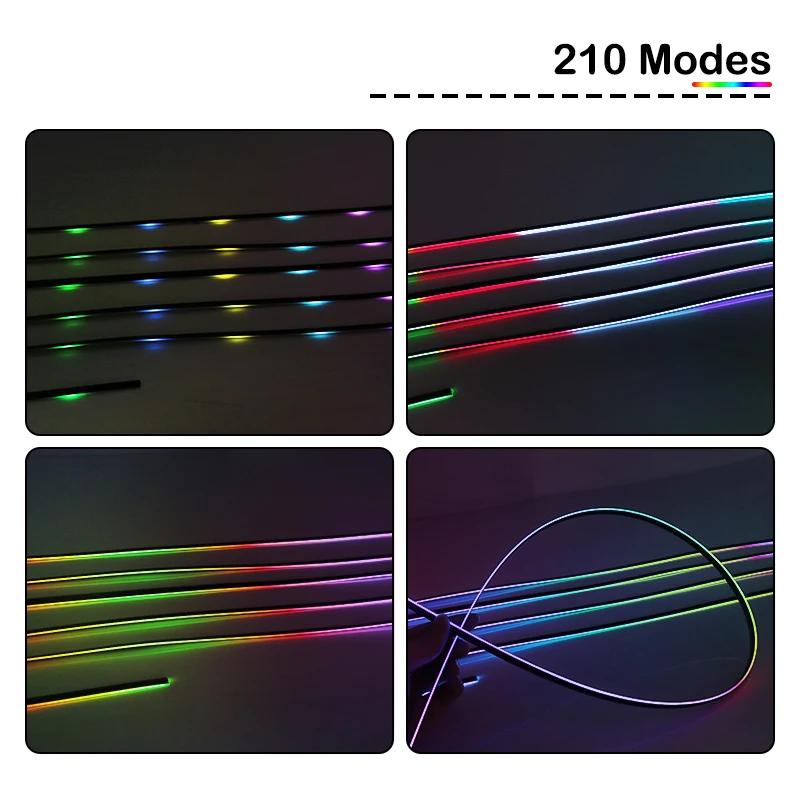 Lumières ambiantes LED universelles pour voiture, banderole intérieure, bande acrylique cachée, lamp