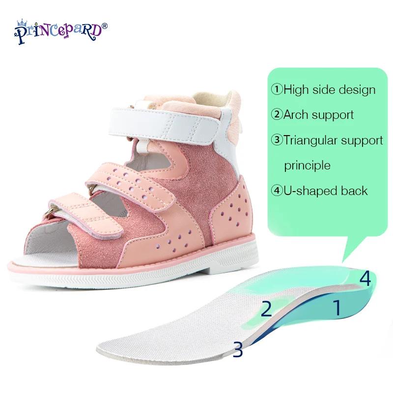 Princepard Chaussures orthopédiques d'été pour tout-petits garçons et filles, soutien de la voûte pl
