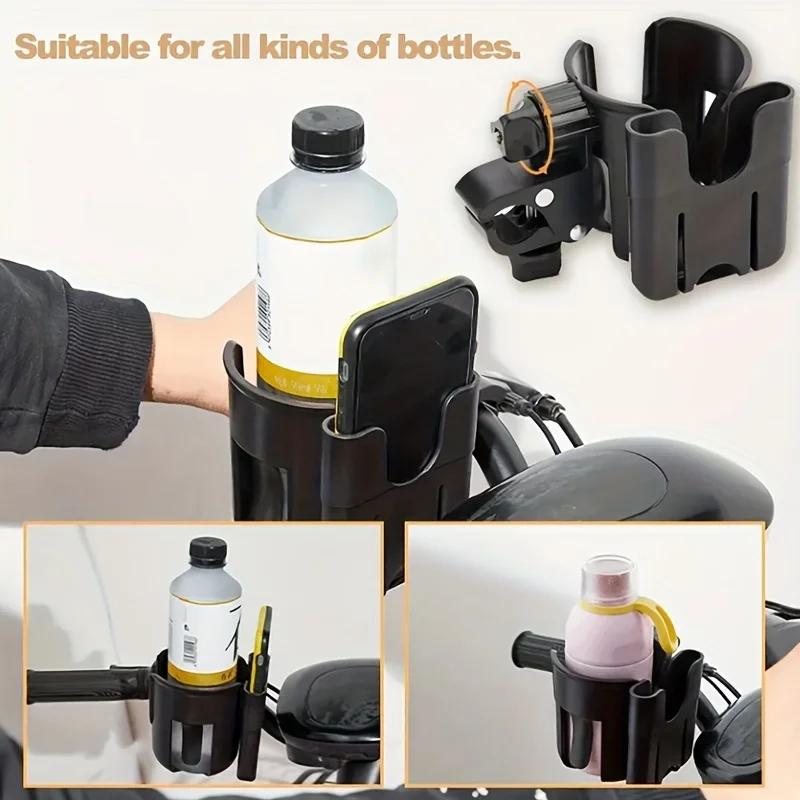 Porte-gobelet universel pour poussette avec support de téléphone, porte-bouteille pour fauteuil roul