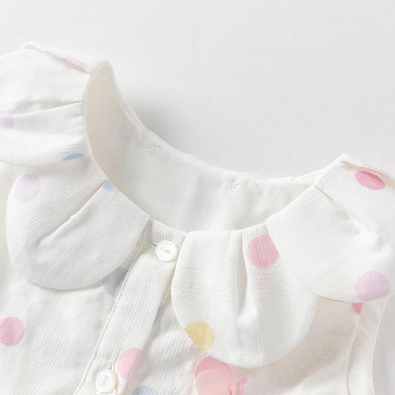 Dave Bella robes pour enfants printemps automne filles jupe sans manches coton doux vêtements d'exté