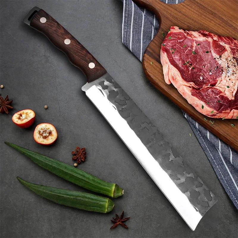 Couteau lourd pour hacher les os et les légumes, couteau de boucher, couteau utilitaire pour tranche