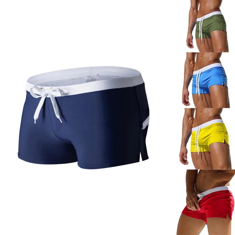 Maillot de bain pour hommes, 10 couleurs, conception de poche arrière, séchage rapide, Boxer de plag