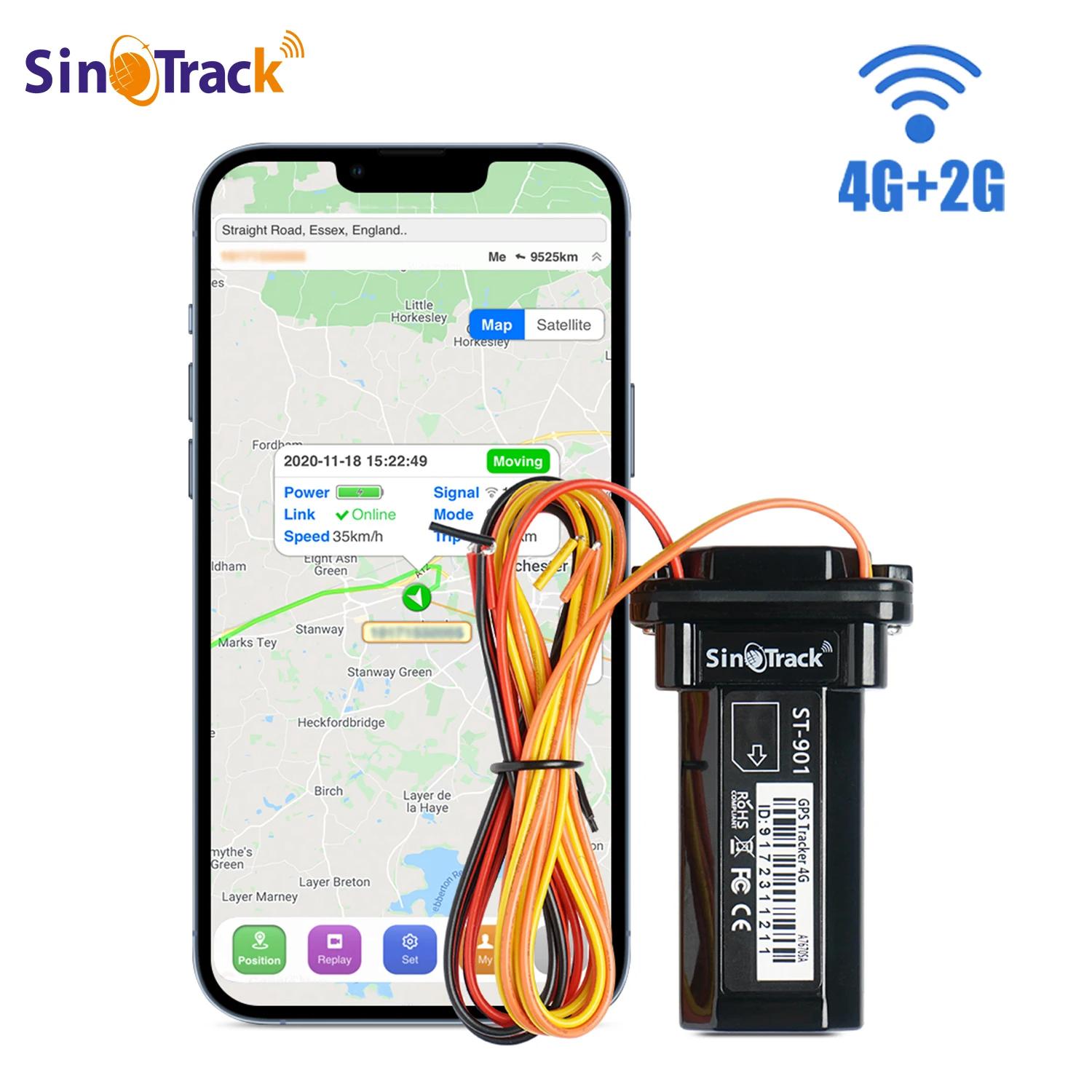 Meilleur traqueur GPS SinoTrack 4G, batterie intégrée étanche pour voiture, véhicule, appareil gps,