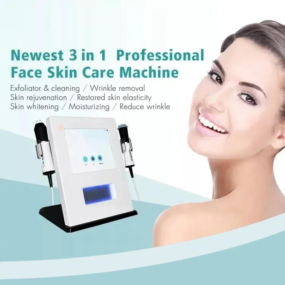Machine de beauté hydrofaciale 3 en 1, oxygène, rajeunissement de la peau, raffermissement du visage
