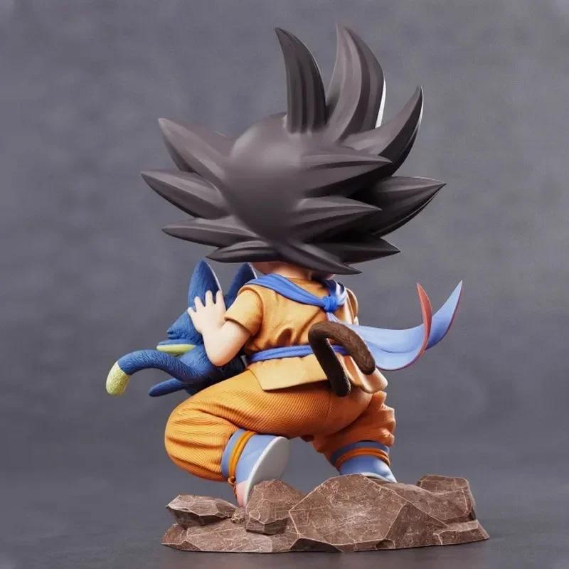 Dragon Ball enfance petit Goku câlins PVC modèle Statue-Puer Ya Mu thé petit follower Figure Collect
