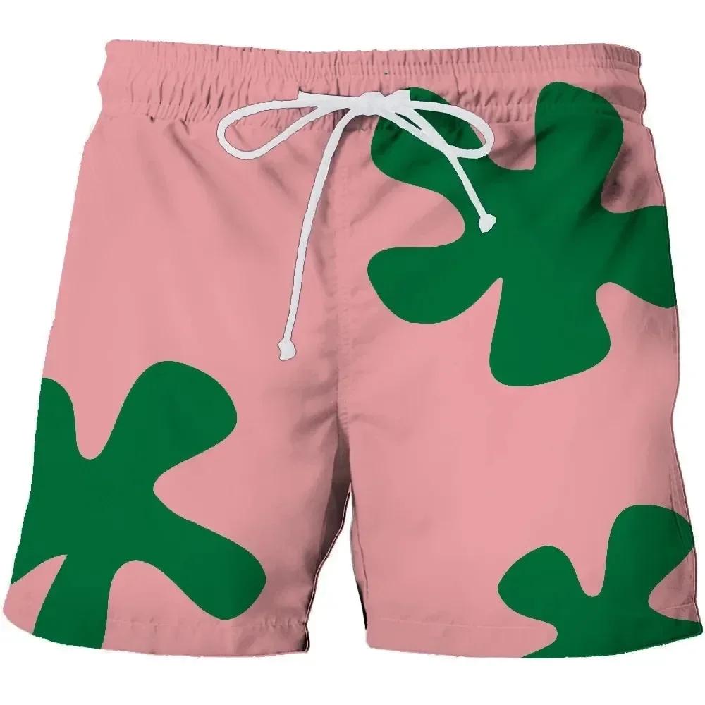 Shorts de bain 3D Anime Summer New Patrick Star, séchage rapide, pour homme et femme, style hip-hop,
