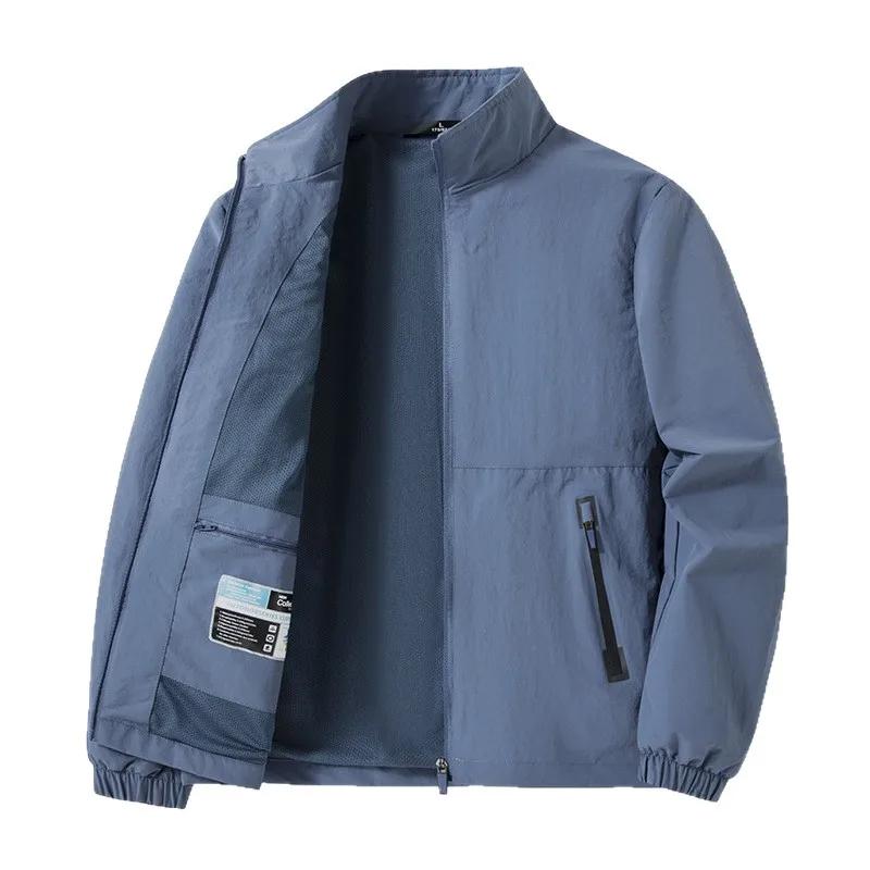 Nouvelle veste pour homme printemps-automne coupe ample col montant sportswear décontracté extérieur