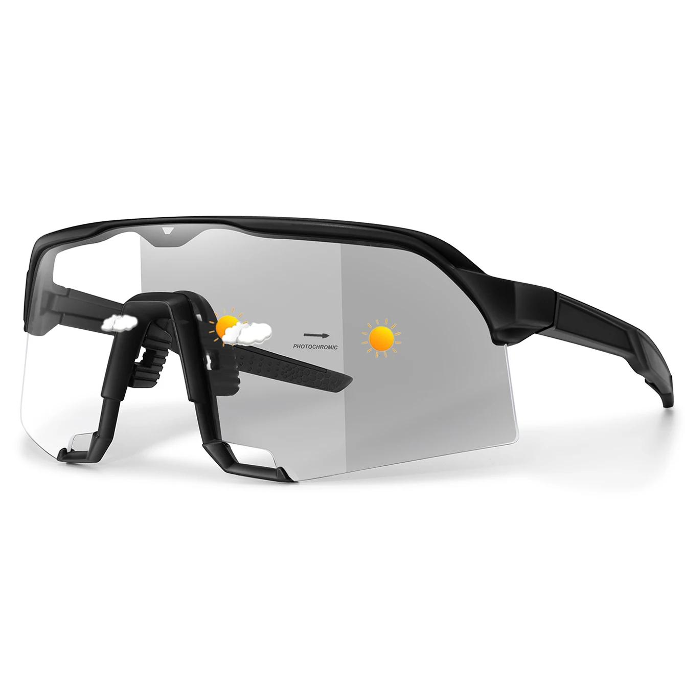 Lunettes de soleil photochromiques pour hommes et femmes, en plein air, vtt, vélo, cyclisme, course