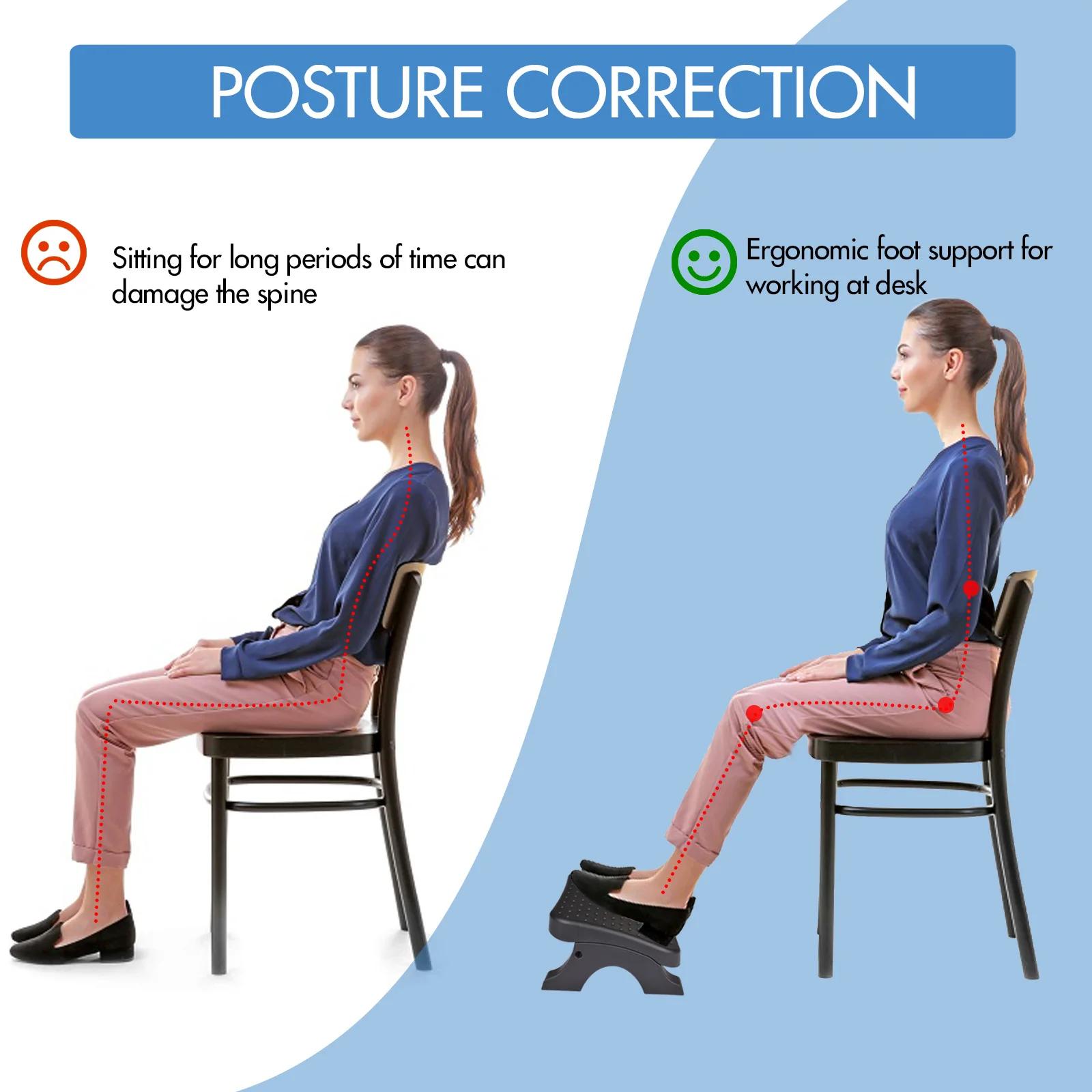 Repose-pieds ergonomique sous le bureau, rouleaux de massage, instituts d'assistance des jambes, tab