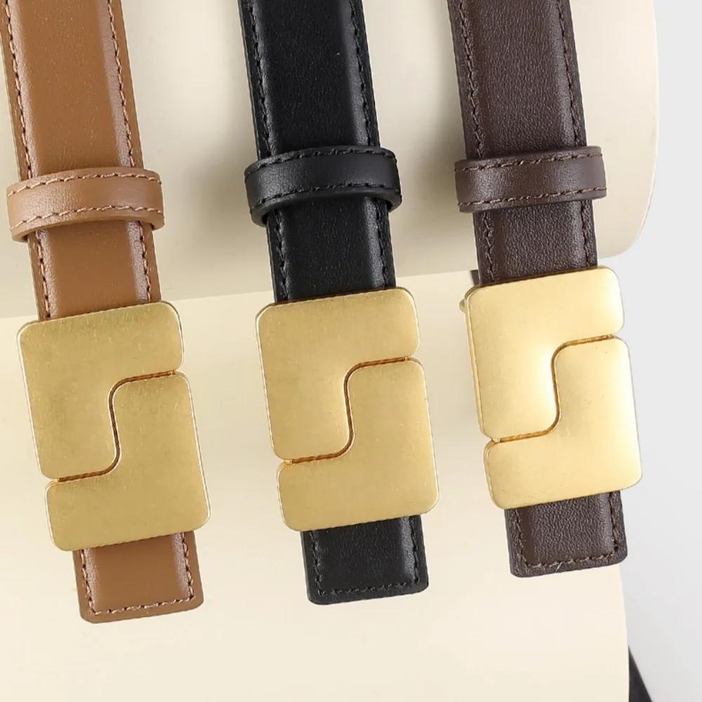 Ceintures en cuir véritable de Style coréen pour femmes, Corsets pour robe, ceintures avec boucle do