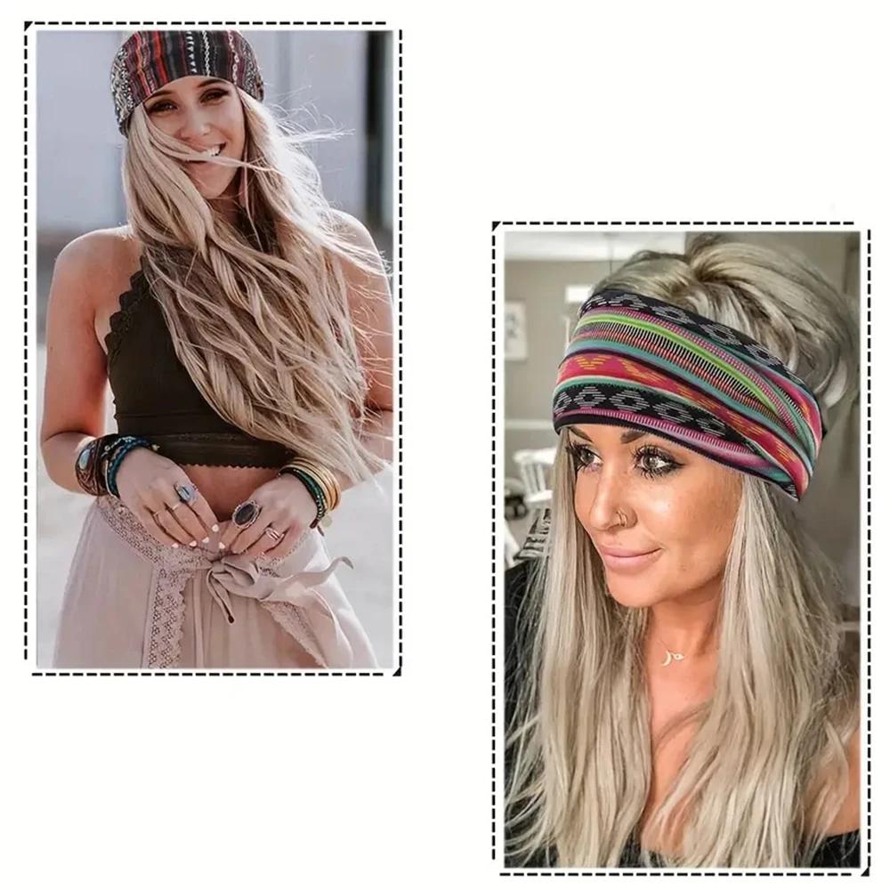 Foulard élastique de Style bohème pour femmes européennes et américaines, accessoires pour cheveux à
