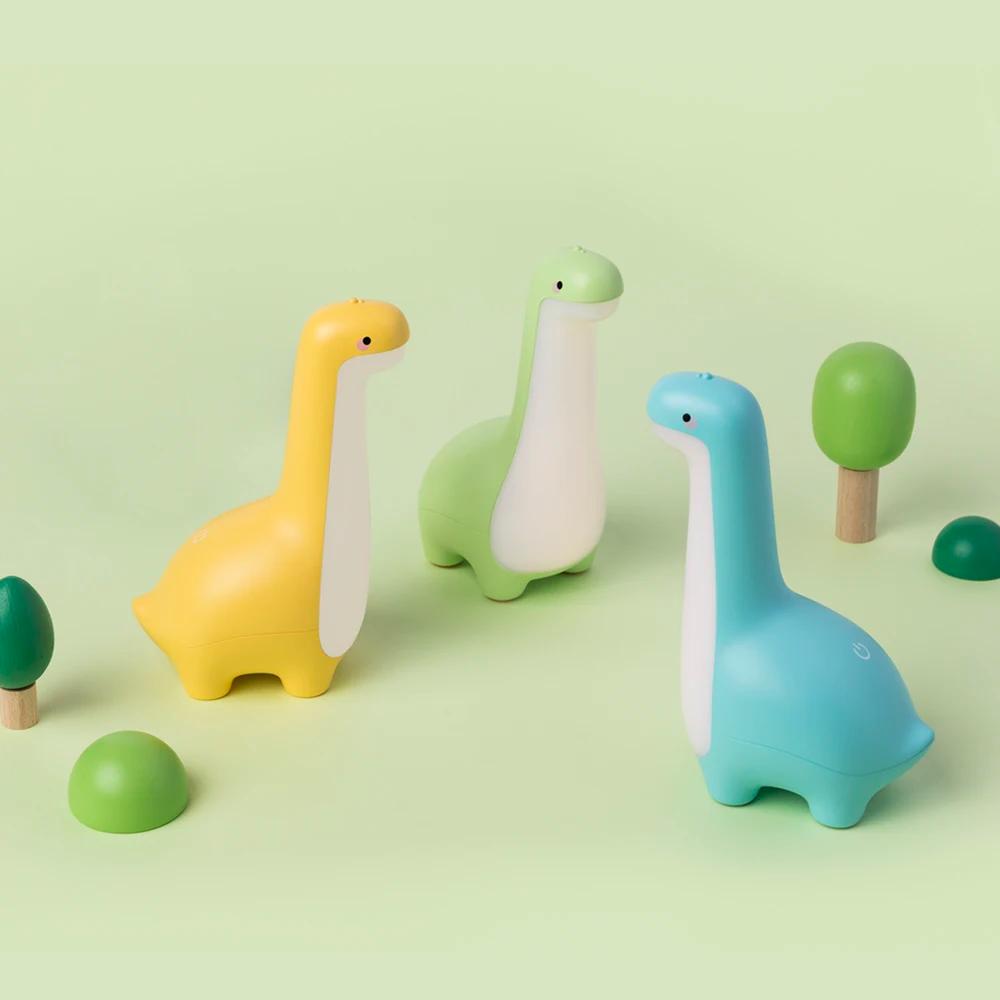 Veilleuse dinosaure mignonne pour enfants, Protection des yeux, lampe de chevet, chargement USB, déc