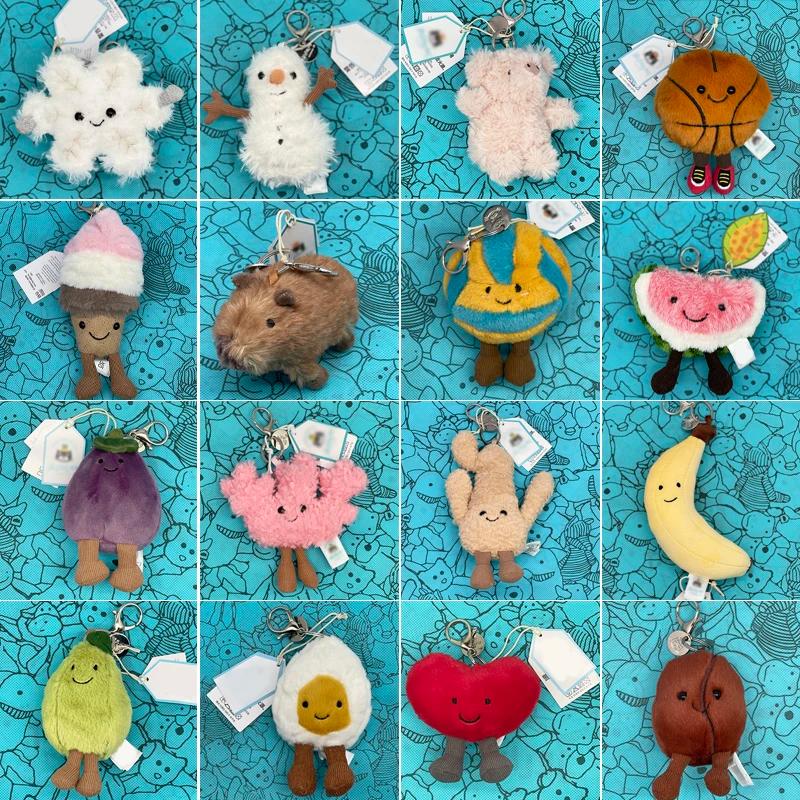 JELLYCAT Porte-clés en peluche ballon de golf, Porte-clés Capybara, Jouet en peluche ballon de volle