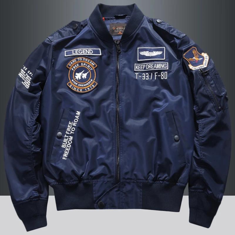 Hommes printemps tactique armée MA-1 vol Bomber veste mâle Baseball collège pilote Air Force automne