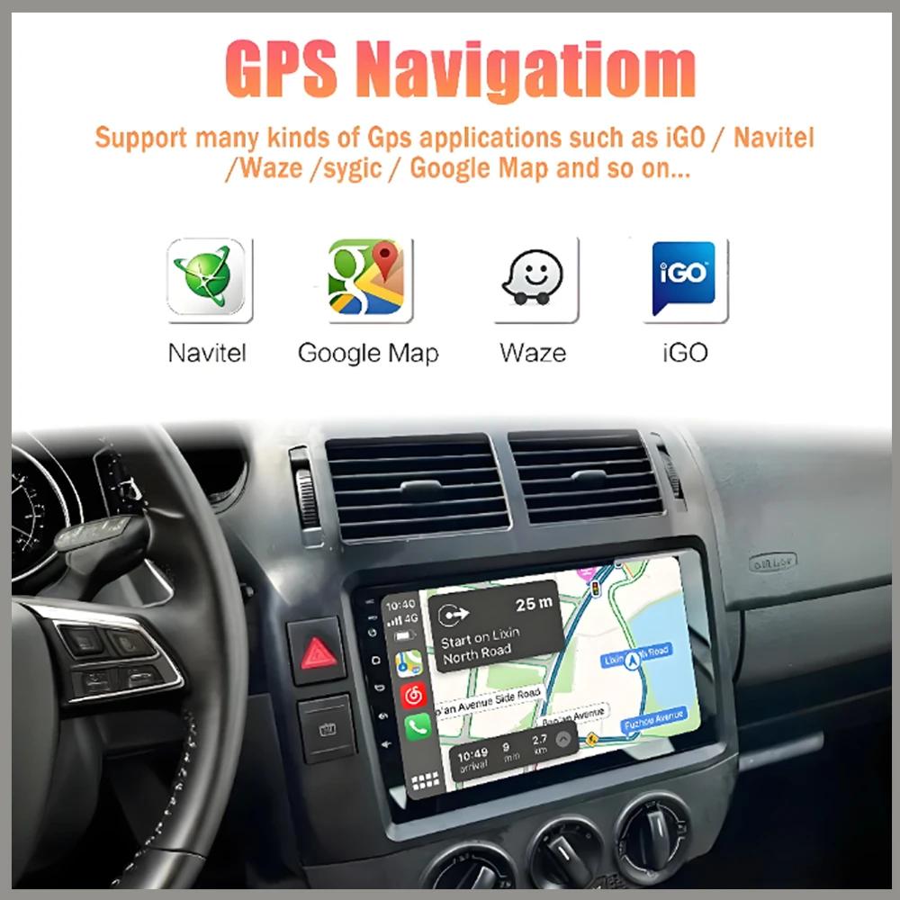 Autoradio Android 16 pour Volkswagen VW Polo MK4 6Q 9N 9N3 2004-2009 Lecteur multimédia Stéréo auto