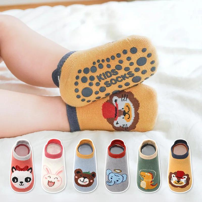 Chaussettes en coton pour enfants, confortables, respirantes, motif animal de dessin animé mignon, n