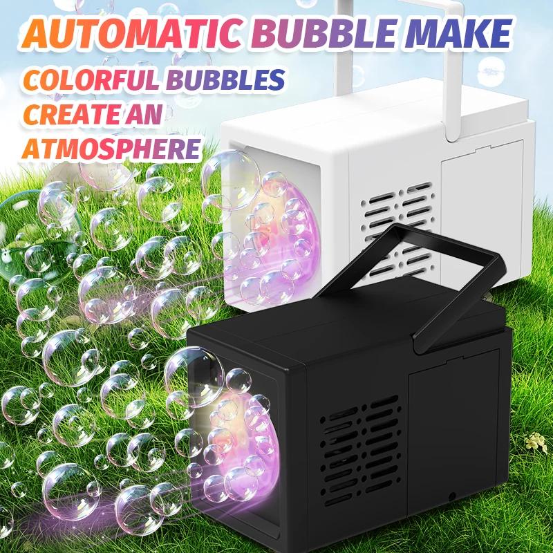Machine à bulles électrique portative entièrement automatique, jouet d'anniversaire en plein air, sa