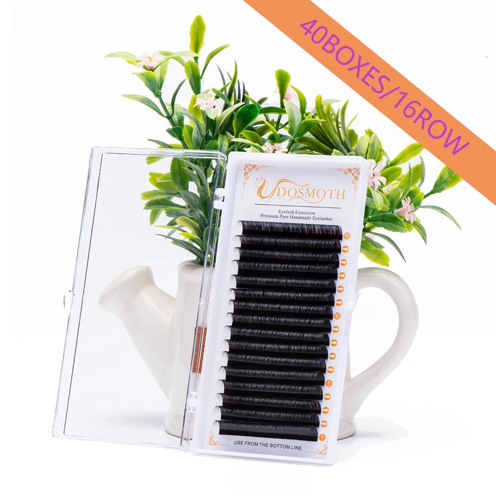 DOSMOTH 40 boîtes 7-16mm cils de vison naturels faits à la main individuels, extension de cils, faux