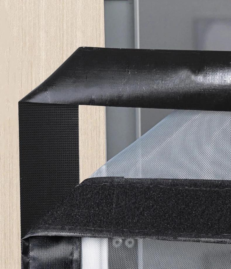 Écran de porte magnétique, taille personnalisée, moustiquaire, rideau, insectes volants, fermeture a
