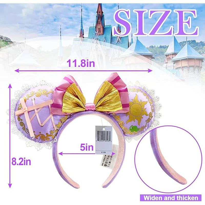 Serre-tête Oreilles Mickey Mouse 2026, Serre-tête Nœud Princesse Cendrillon Raiponce Minnie 2025 pou