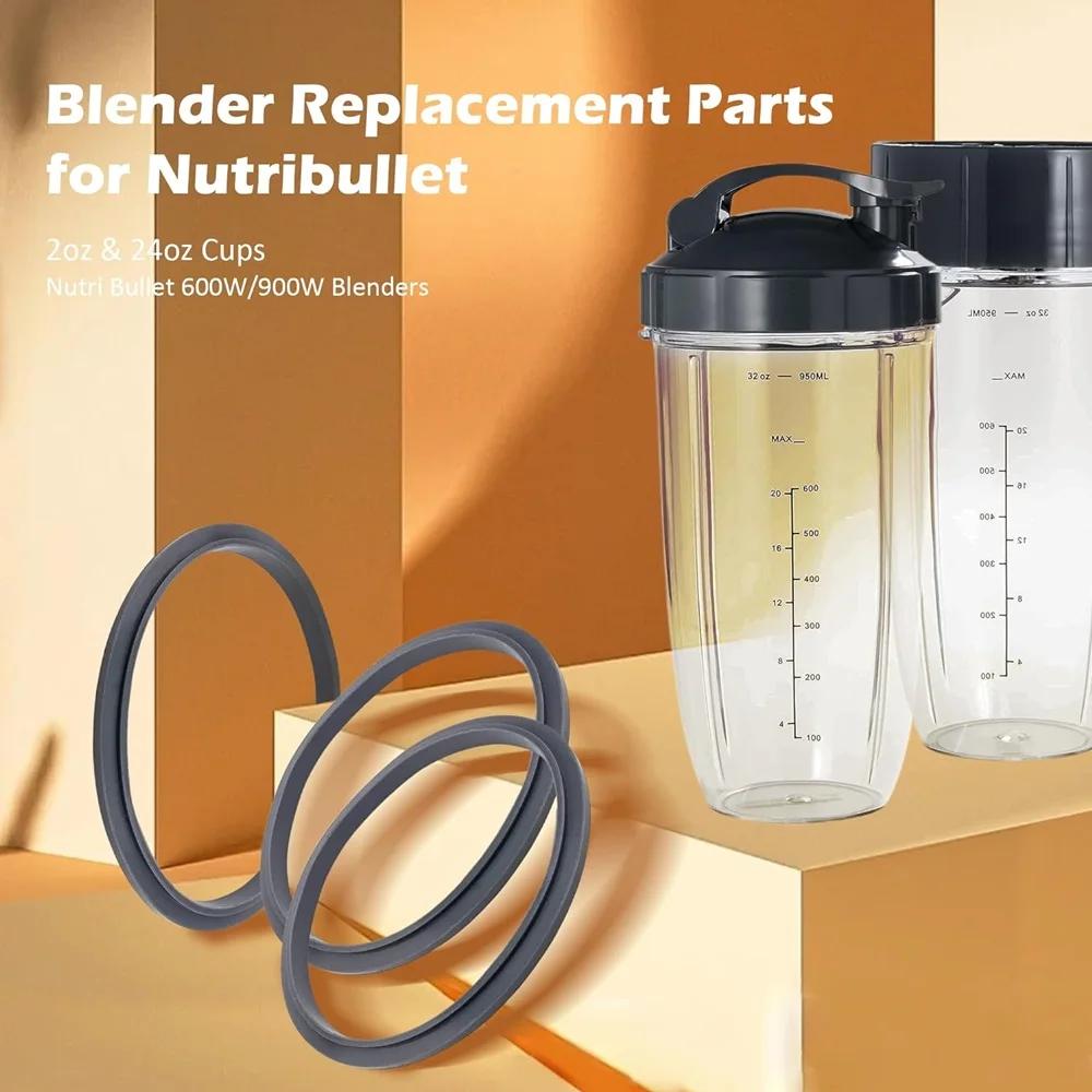 Lot de 2 Pièces de Rechange Gris Compatible avec les Mélangeurs NutriBullet 600W 900W NB-101B NB-201