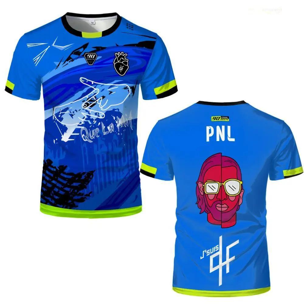 90 Minute PNL J'suis QLF Maillot imprimé T-shirt d'entraînement de football à manches courtes pour h
