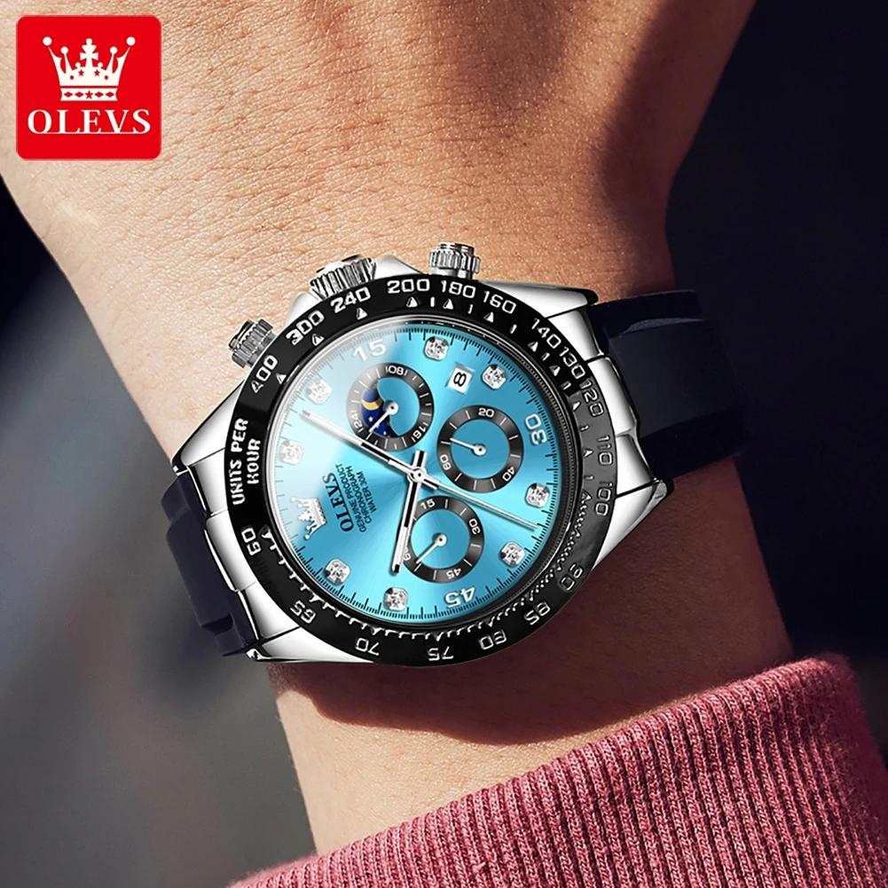 OLEVS-Montre à Quartz de Luxe pour Homme, Étanche, Shoe, Marque Supérieure, Date, Chronographe, deho