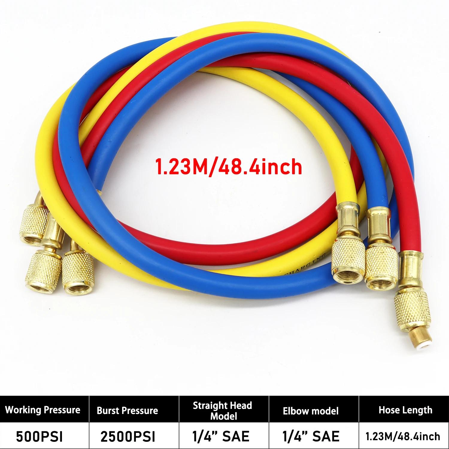 Kit de tuyau de jauge de pression de climatisation de voiture, R22 R-410A R-134a R-404A, ensemble de